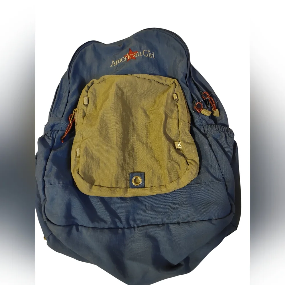 American Girl Navy and Khaki Backpack‎ Bookbag School Travel Nostalgia Casual